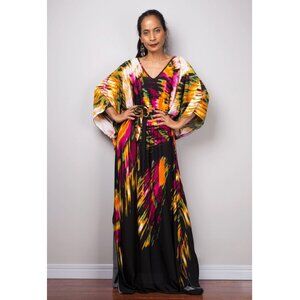 Colorful Kaftan Kimono Maxi Dress